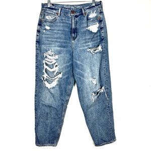 American Eagle Outfitters Women's Blue Distressed Jeans X15